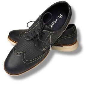 Freeman Mitchell Memory Foam Blue Wingtip Oxford Comfort Dress Shoes Mens 8M